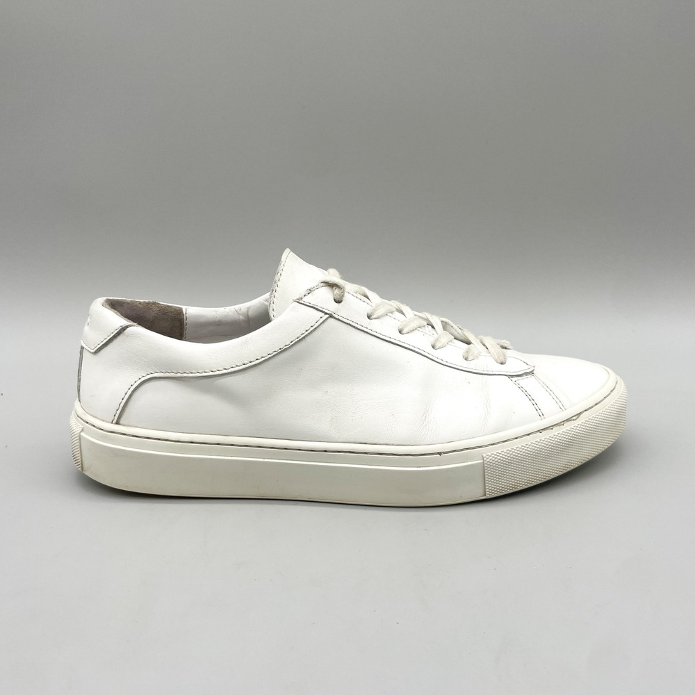 Koio Mens 7 Capri Triple White Leather Low Top Sneakers Shoes Casual Preppy